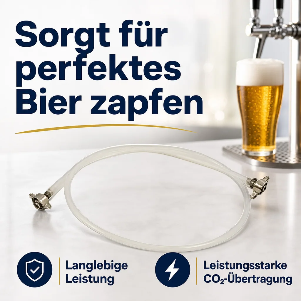 CO2 Schlauch - Komplett, 5.0 m Länge