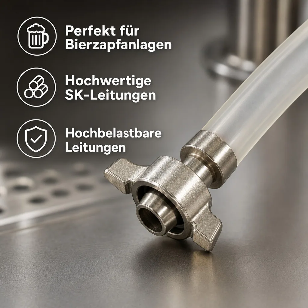 CO2 Schlauch - Komplett, 5.0 m Länge