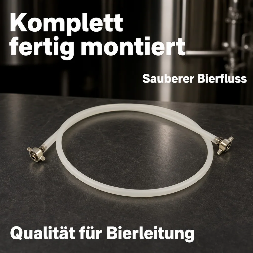 Bierleitung, Bierrohr, Brauereischlauch, Bierschlauch - 10 mm, komplett, 5,0 m