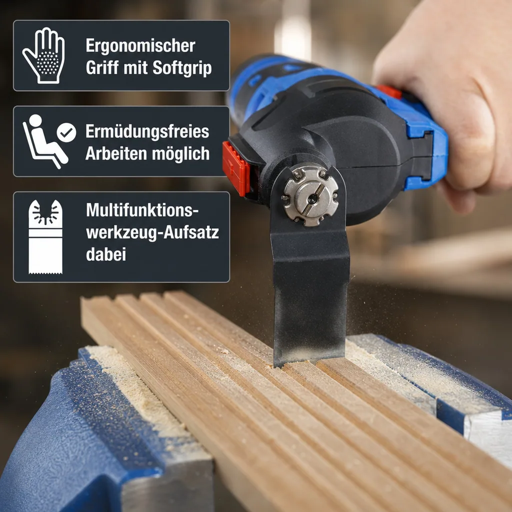 3-in-1 akkubetriebenes Elektrowerkzeug, 17 Teile (Batterie und Ladegerät nicht enthalten)