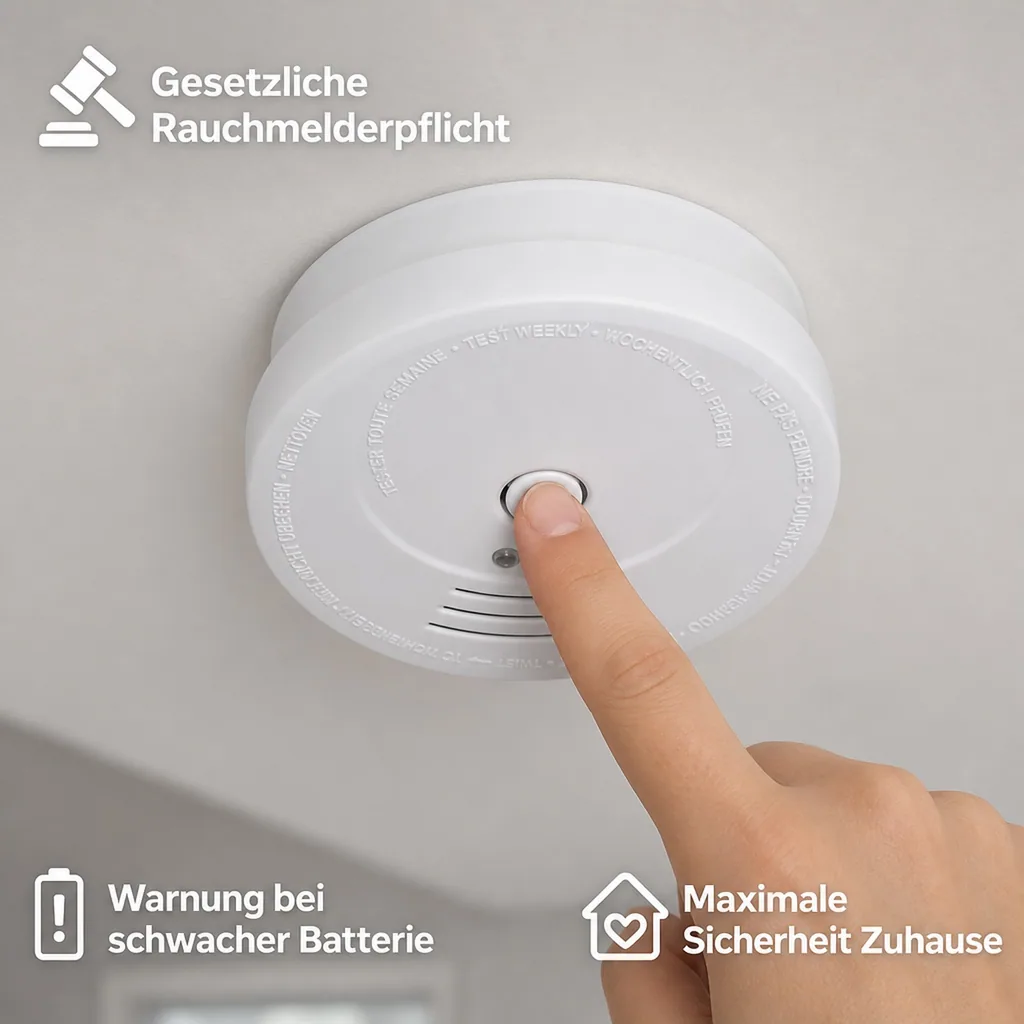 Rauchwarnmelder inkl. Batterie 9V