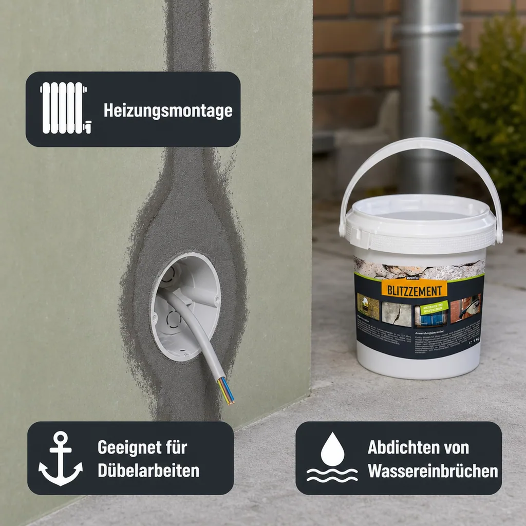 Blitzzement 1 kg Eimer