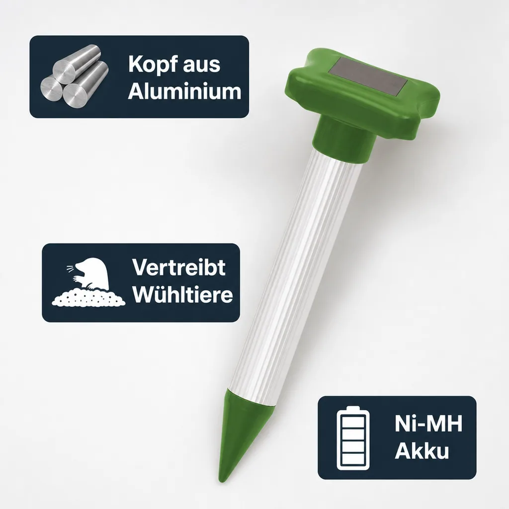 Solar Maulwurfabwehr Alu, 1 Stück