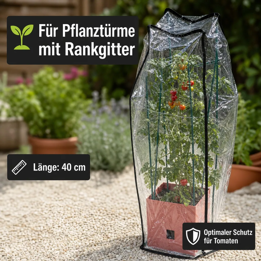 Netzcover "Maxitom" für Pflanzturm mit Rankgitter