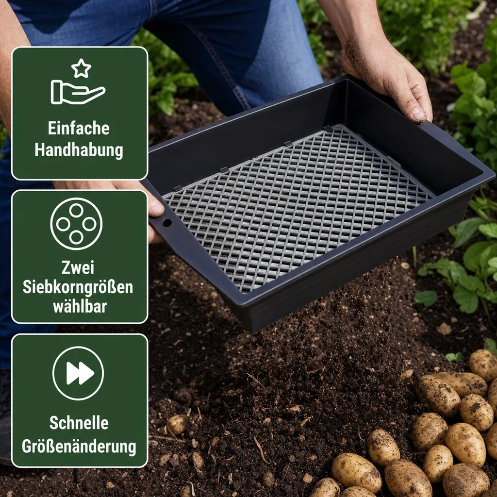XL Gartensieb 2 in 1 anpassbar