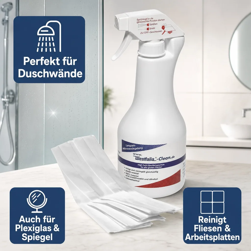 Fensterreiniger Clean,500 ml mit Vliestuch