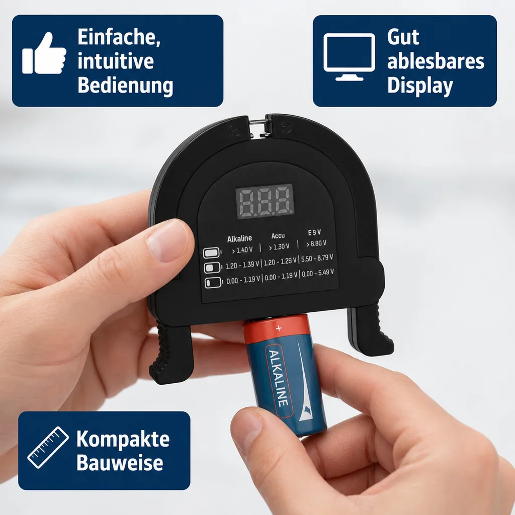 Akku- und Batterie Tester, universell einsetzbar