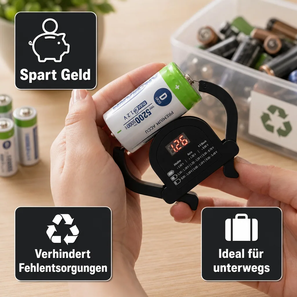 Akku- und Batterie Tester, universell einsetzbar