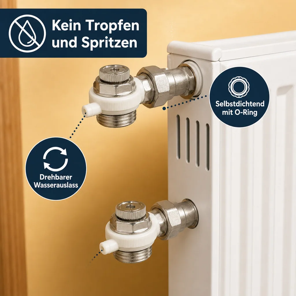 Automatik - Heizkörperentlüfter 1/2 , 2 Stück