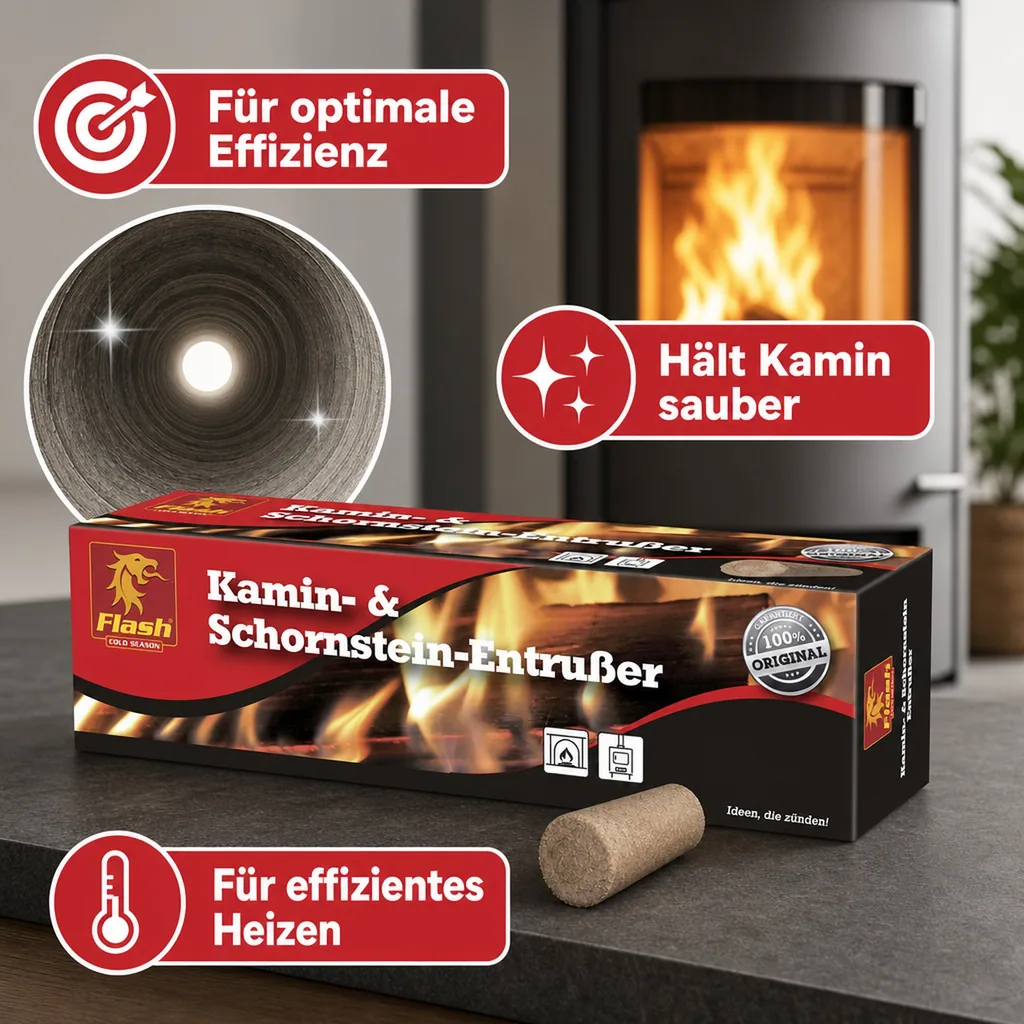 Kamin-/ Schornstein - Entrußer, einfach, sauber und bequem