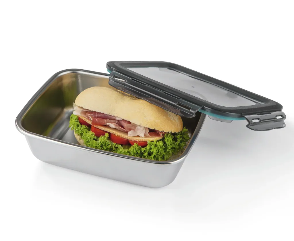 Edelstahl Frischhaltedosen-Set, 8-teilig - Mikrowellengeeignet!
