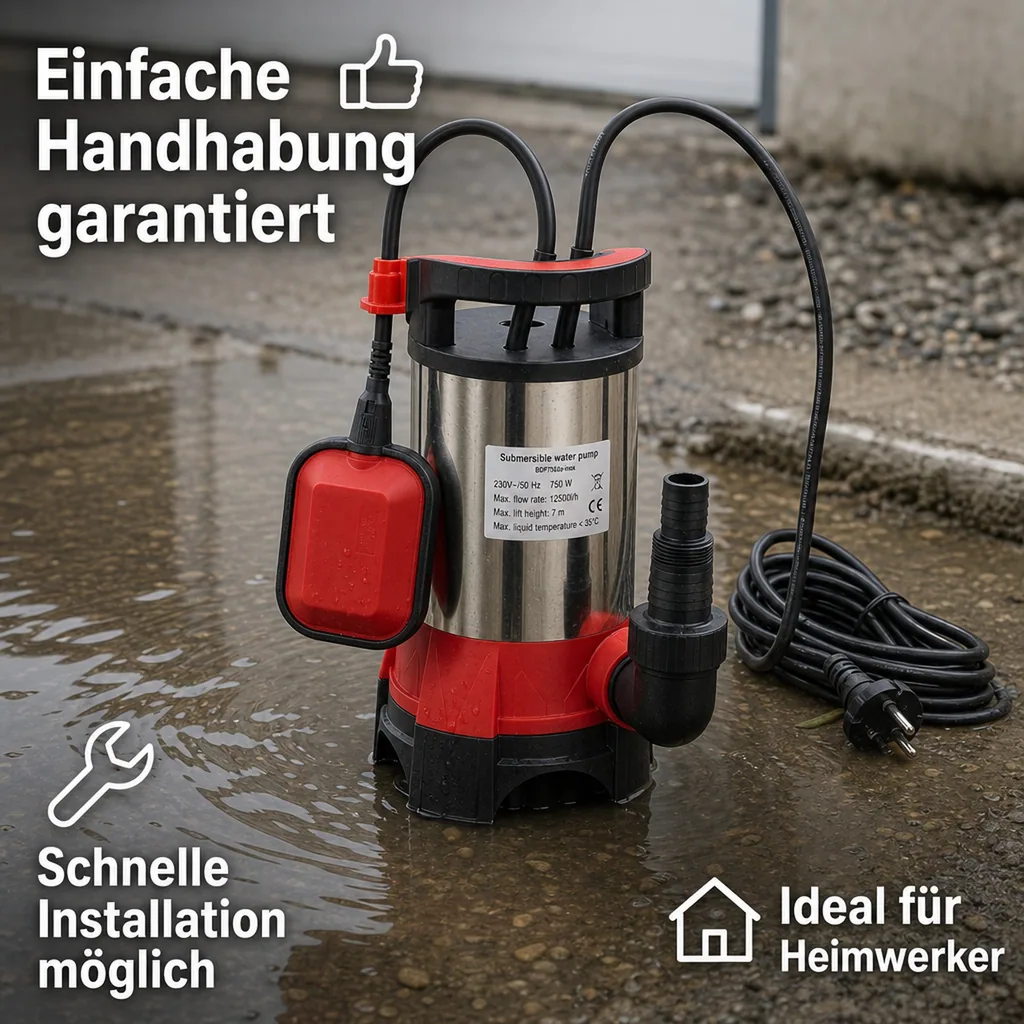 Schmutzwasser-Tauchpumpe STPK750, 750 Watt