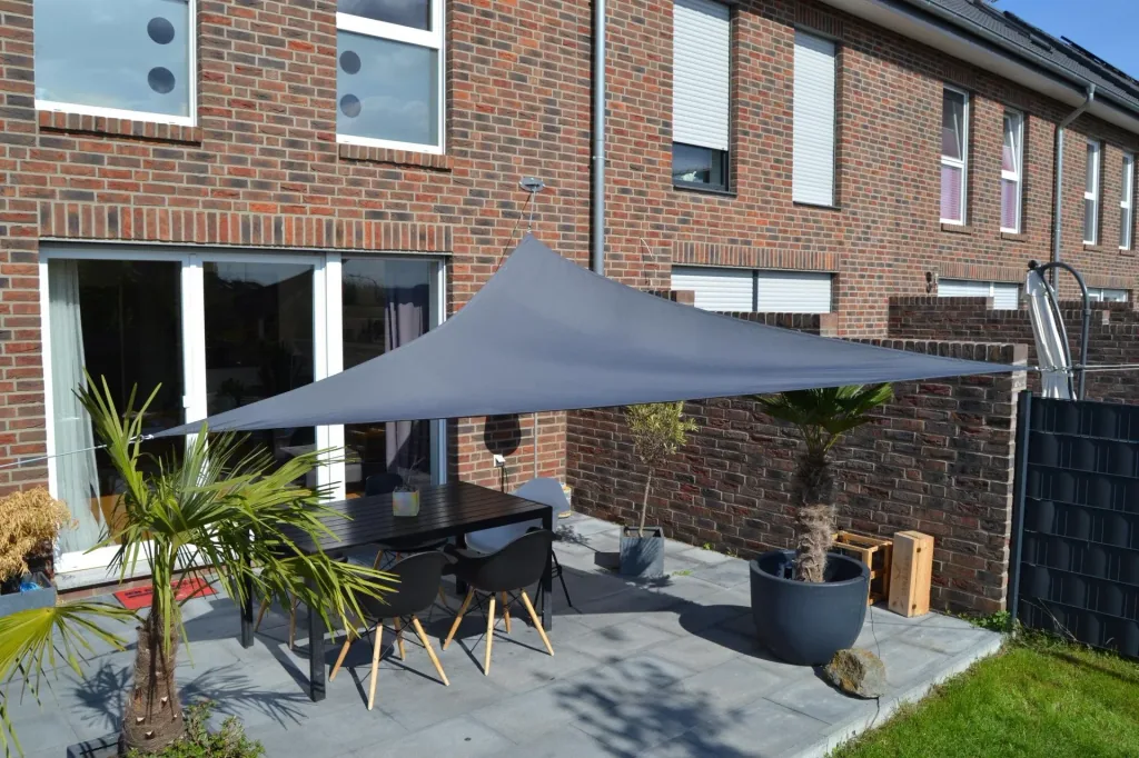Dreieck-Sonnensegel wasserabweisend anthrazit 360 x 360 x 360cm