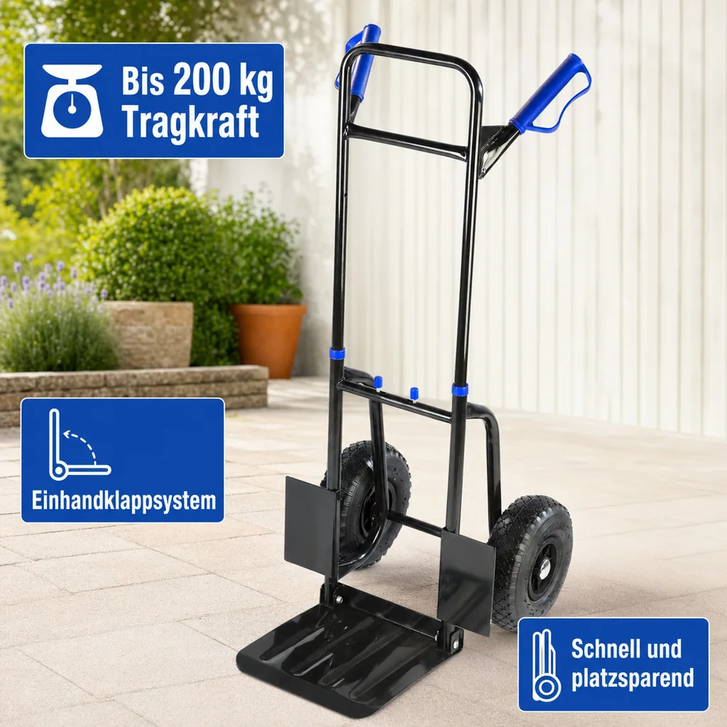 Sackkarre kompakt, klappbar, 200 kg Tragkraft