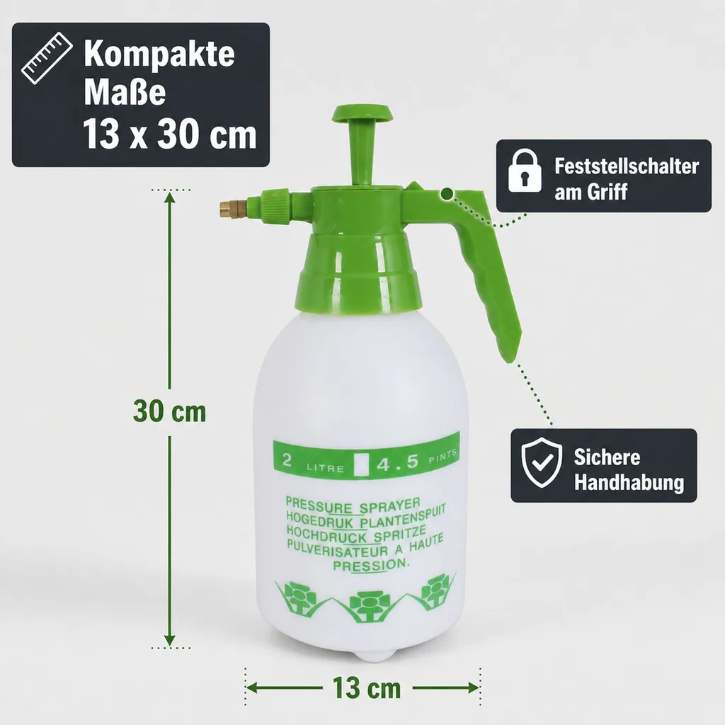 Drucksprüher 2 Liter 13 cm x 30 cm