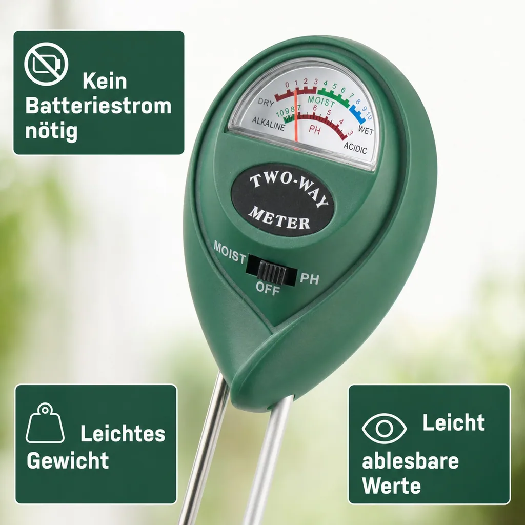 Bodentester für pH-Wert und Feuchtigkeit