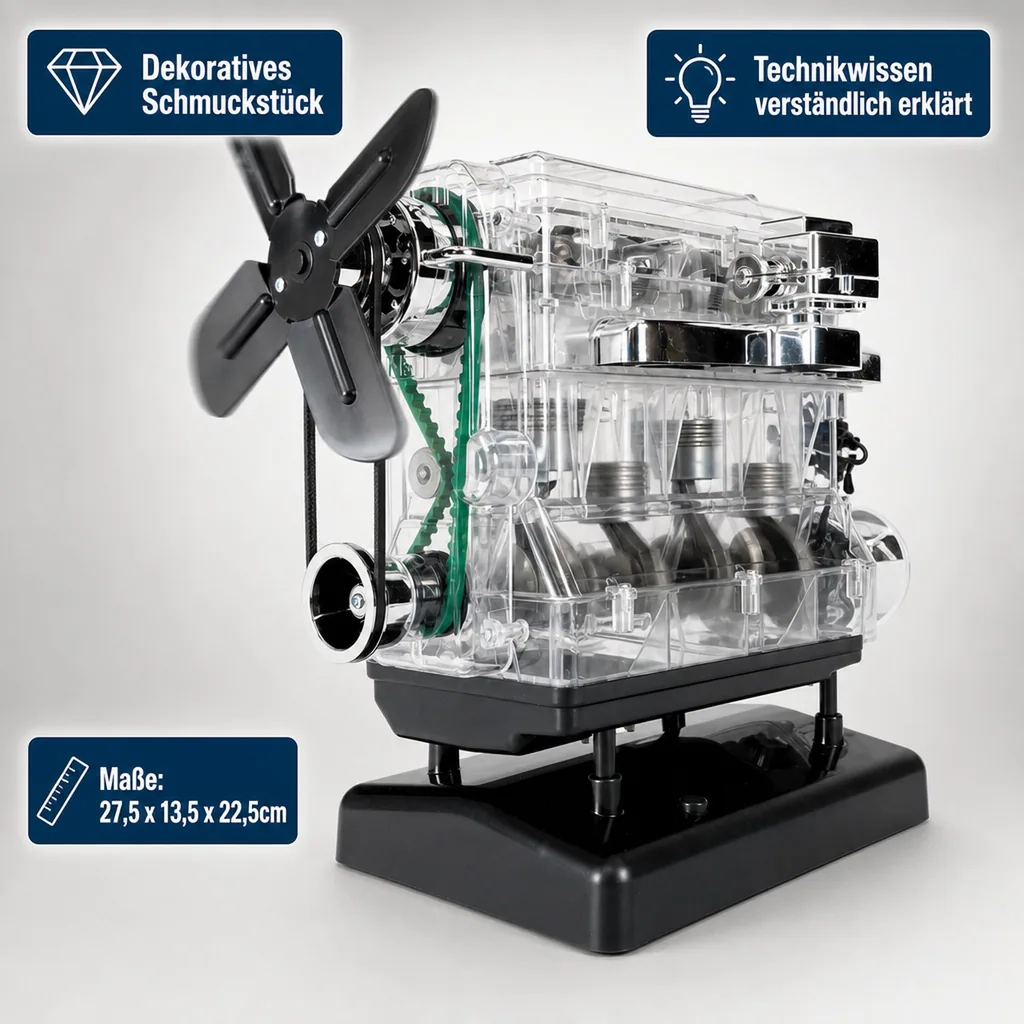 Der große Technikbausatz 4-Zylinder-Motor