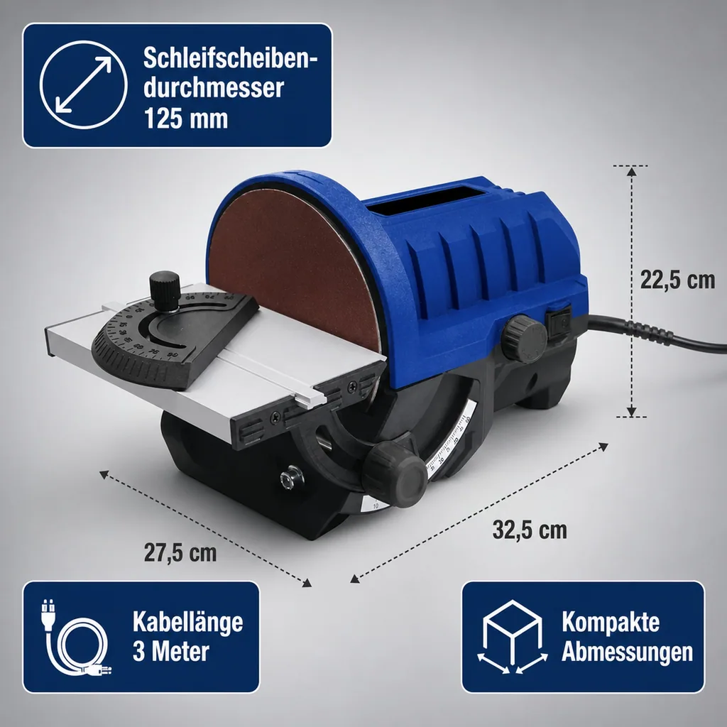 Tellerschleifer mit Gehrungswinkel, 140 Watt
