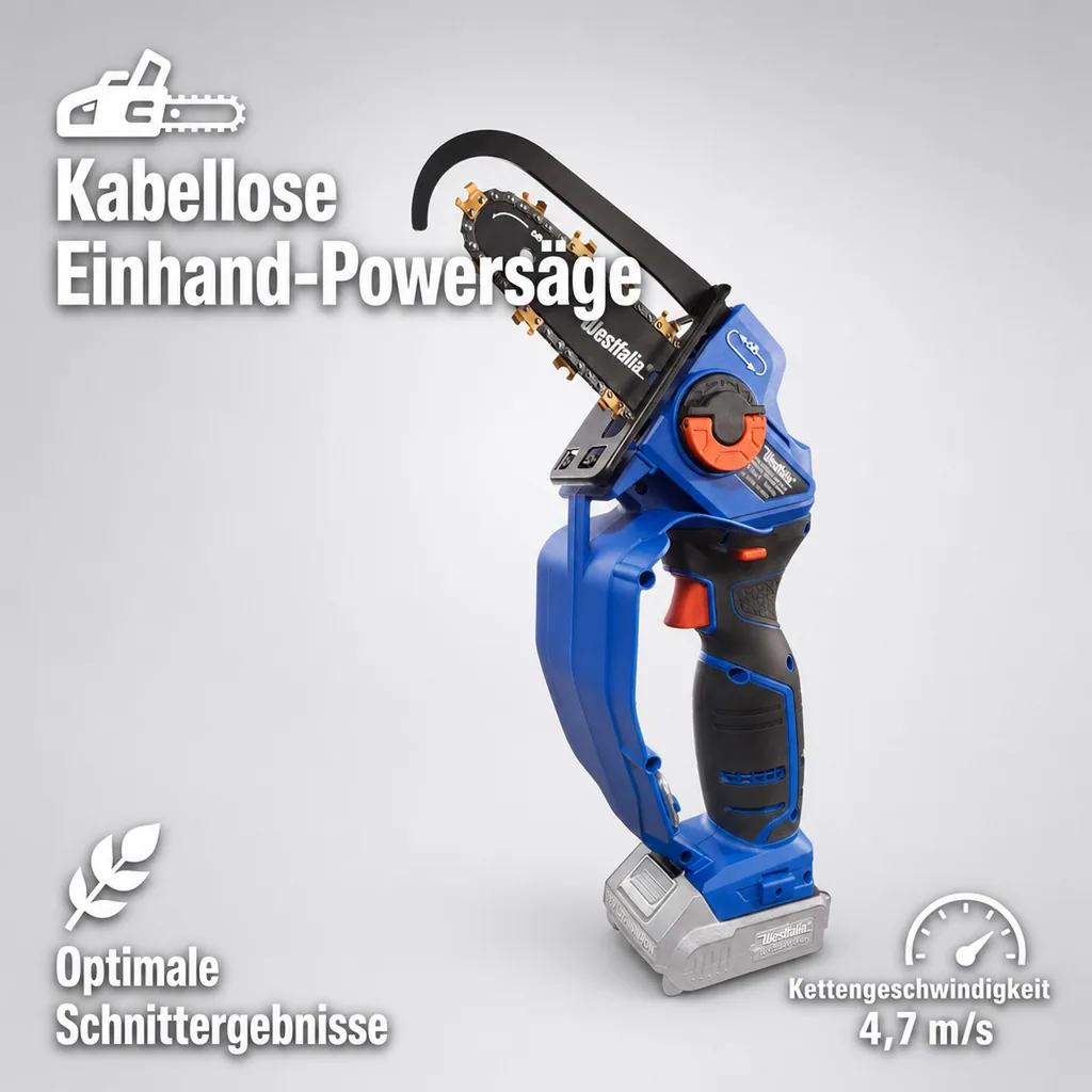Akku-Einhand-Powersäge, X-SAW PRO, 18 Volt, Li-Ion (Akku, Ladegerät und Verlängerungshandle sind nicht enthalten)