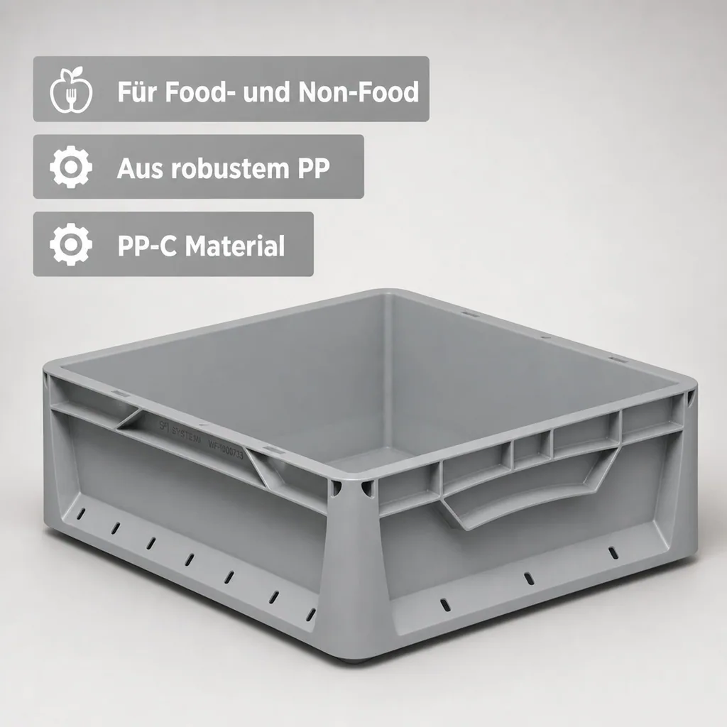 Eurobox 40x30x12cm grau 11,4 l