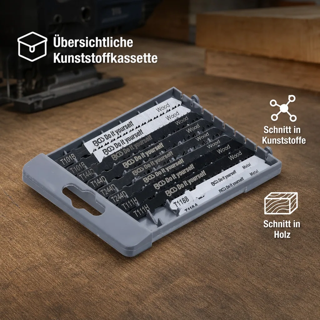 Stichsägeblatt-Satz, 10-teilig