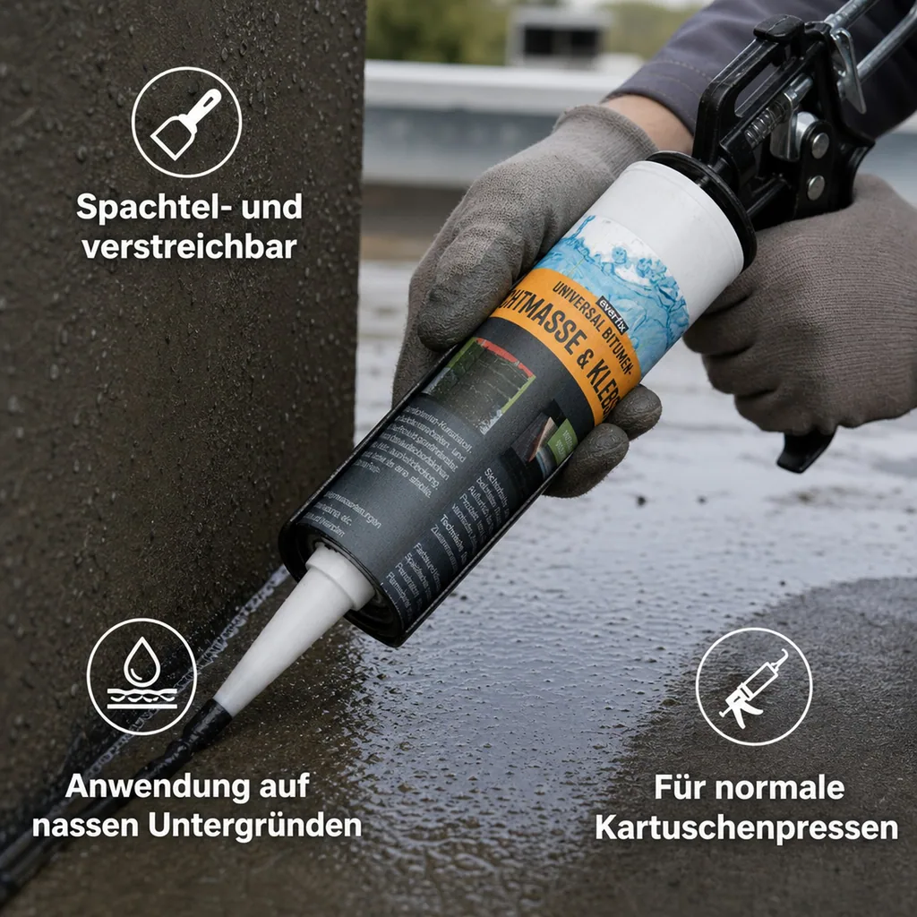 Universal Bitumen Dichtmasse und Klebstoff, 310 ml