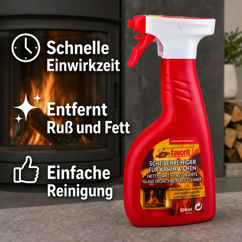 Kaminglas- und Ofenglas Reiniger 0,5 l