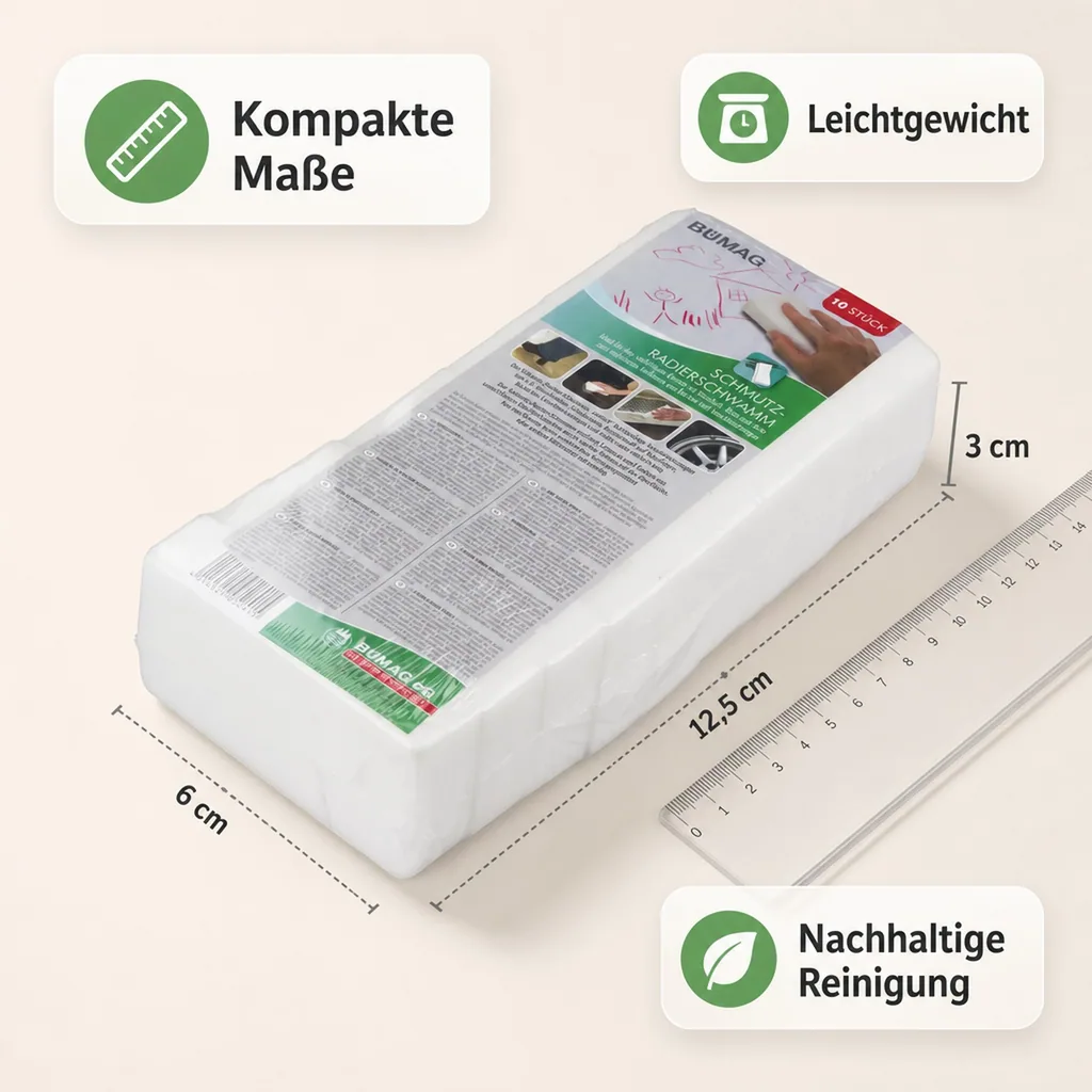 Schmutz-Radierschwamm, 10er-Set, Weiß