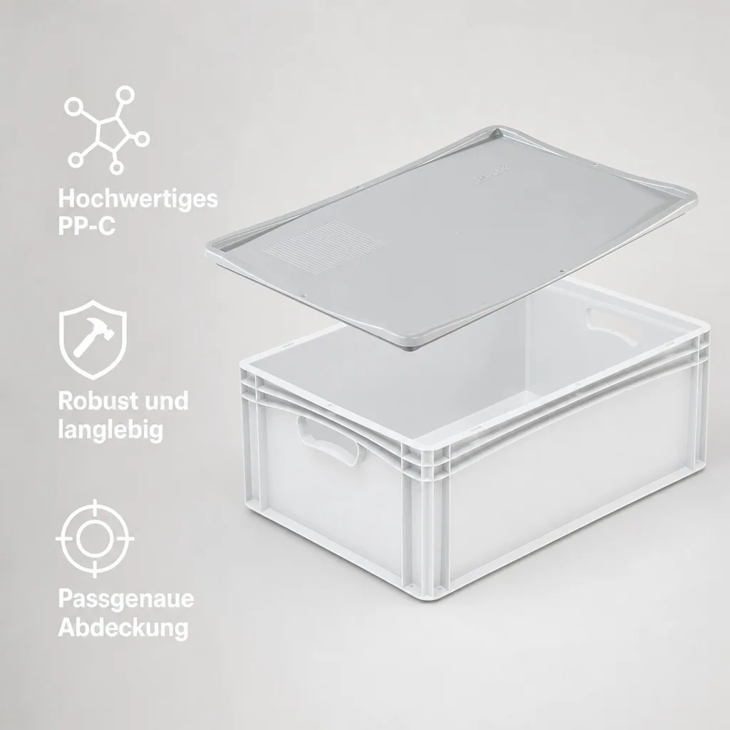 Eurobox Auflagedeckel 60x40cm grau
