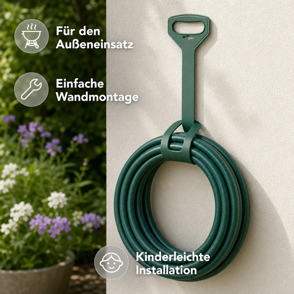 Schlauchhalter "Profi", 2er Set, grün