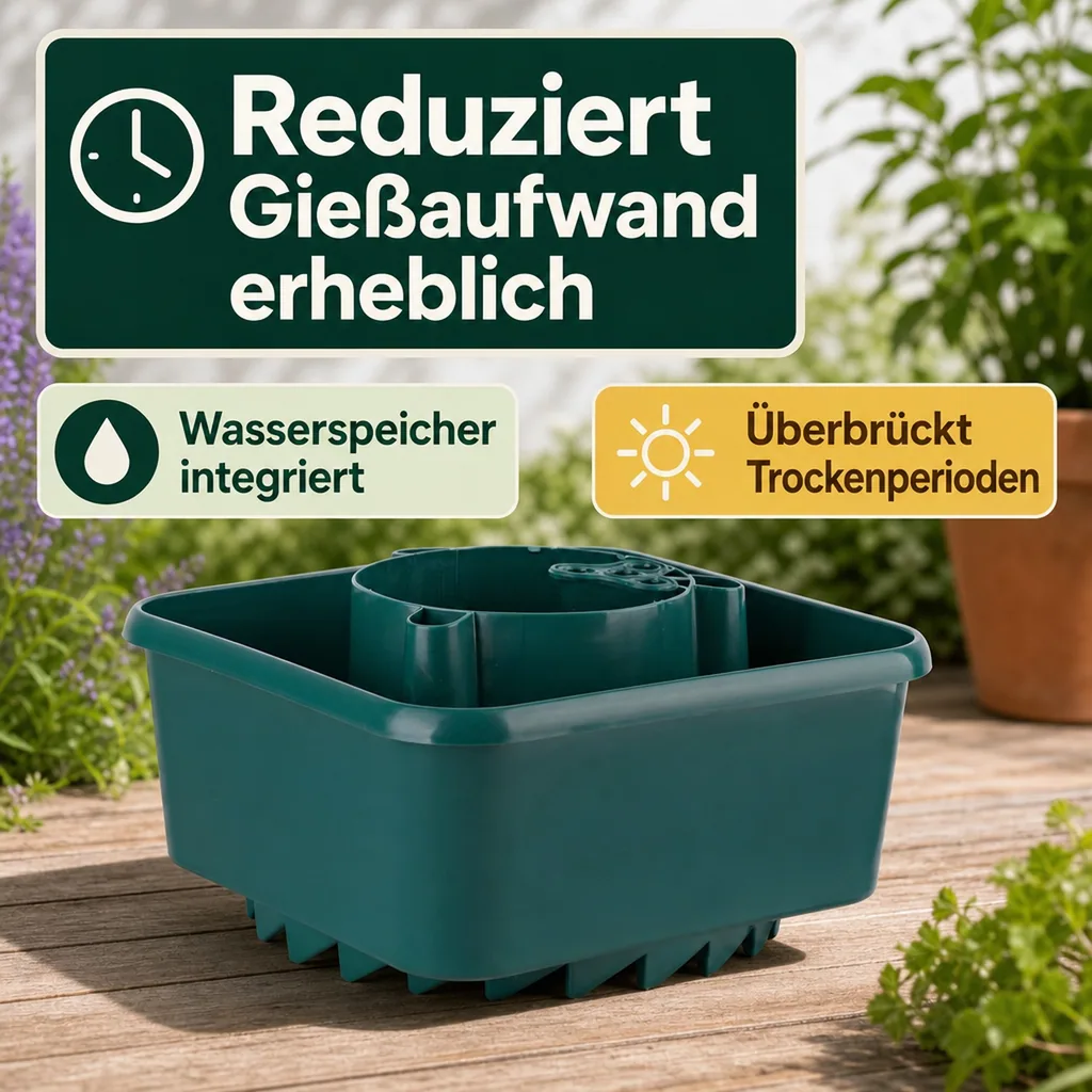 Pflanzgefäß mit Wasserspeicher