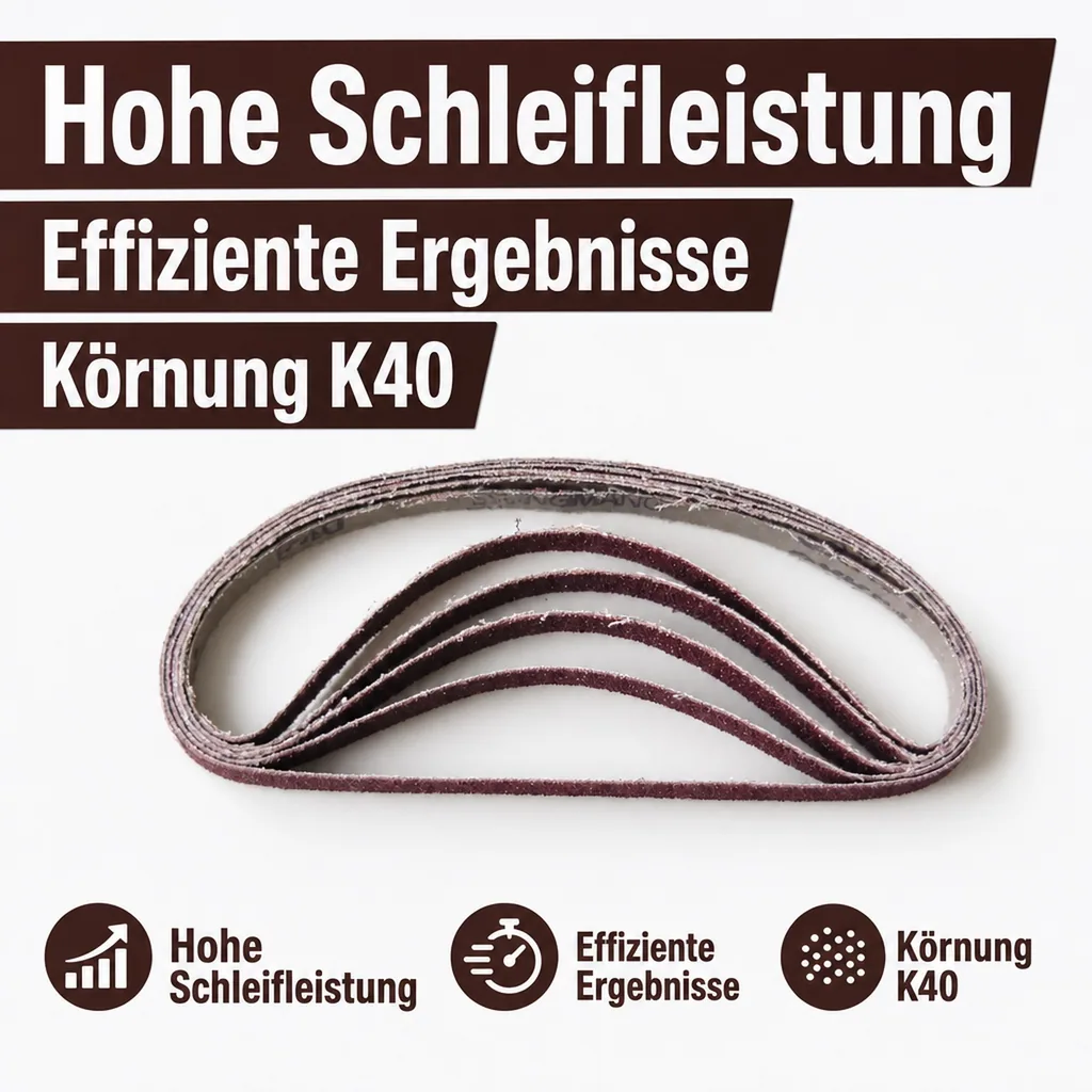 Schleifbänder 8 mm breit, K40