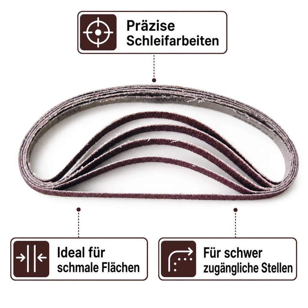 Schleifbänder 8 mm breit, K40