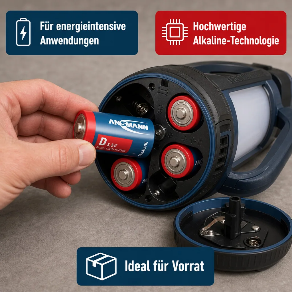 Alkaline Batterie Mono D - 4 Stück