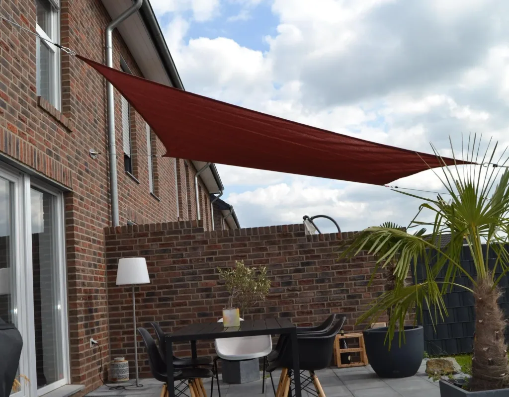 Viereck-Sonnensegel HDPE terracotta 250 x 300cm