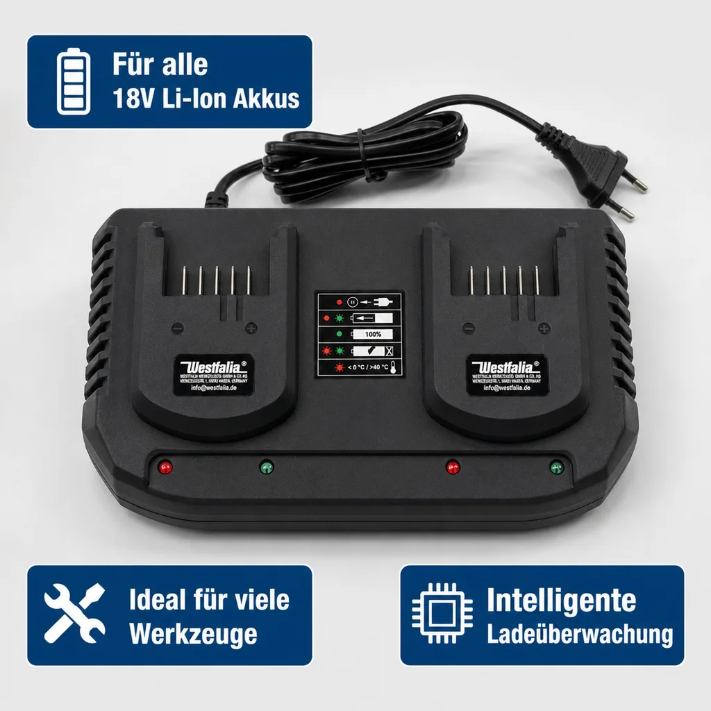 Doppel-Schnellladegerät 3,5 A DASLG 18 V