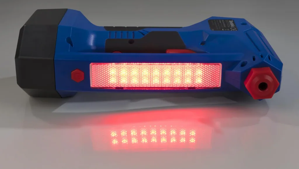 12 Volt Akku Druckluftpumpe - mit Arbeits- und Warnleuchte - "Hybrid"