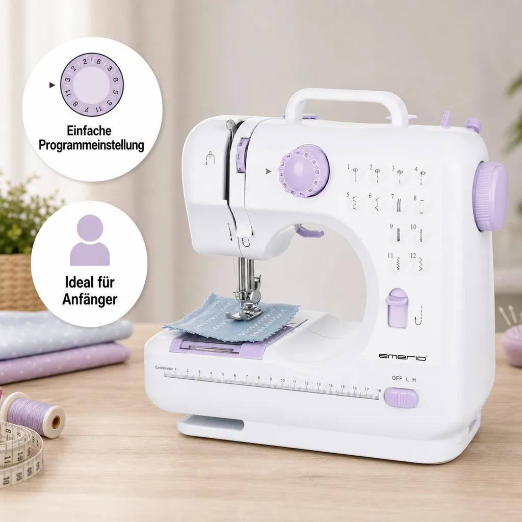 Nähmaschine mit 12 Stichprogrammen
