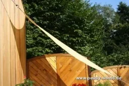 Dreieck-Sonnensegel HDPE creme weiss 300 x 300 x 300cm