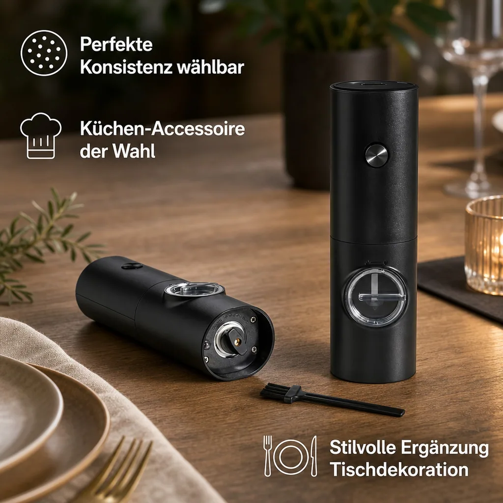 Elektrische Salz- und Pfeffermühle, 2er-Set