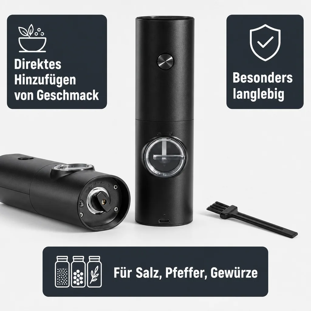 Elektrische Salz- und Pfeffermühle, 2er-Set