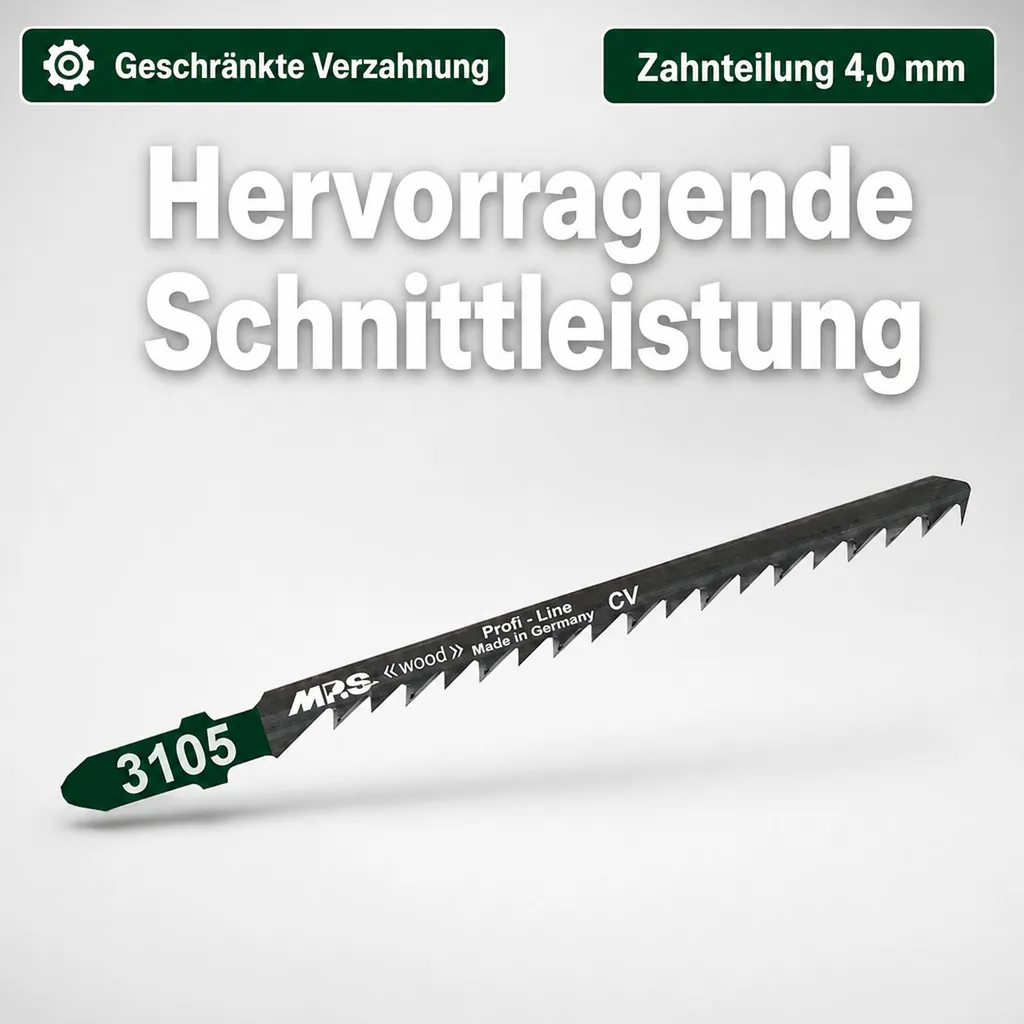CV-Stichsägeblatt kreuzgeschliffen und geschränkt, GL 100/VL 75 mm, ZT 4,0 mm/6TPI, 5er Pack