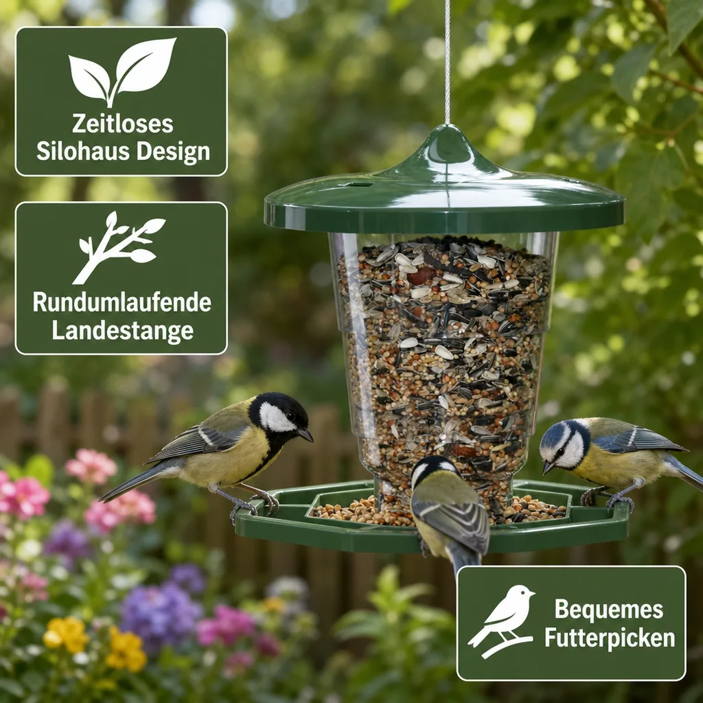 Vogelfutter Silohaus, grün