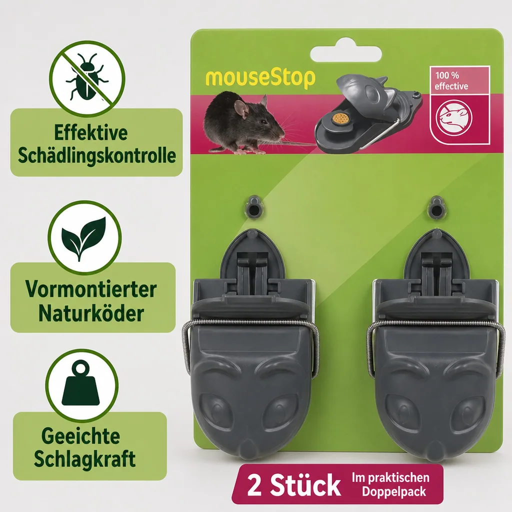 Mausefalle "mouseStop", 2 Stück