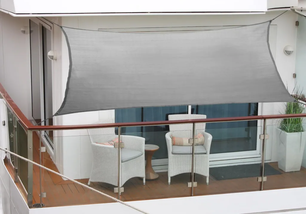 Balkon-Sonnensegel Rechteck anthrazit 270 x 140cm