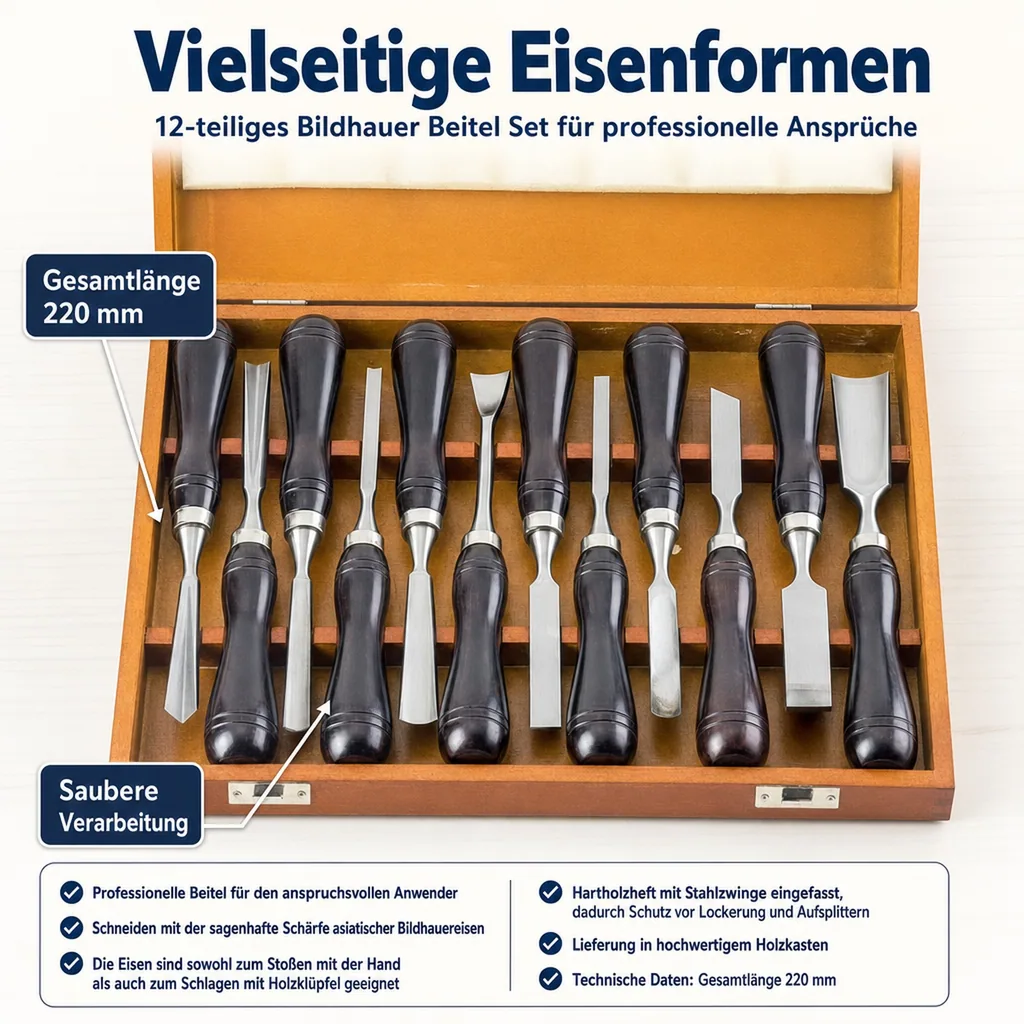 Bildhauer Beitel Satz 12-teilig