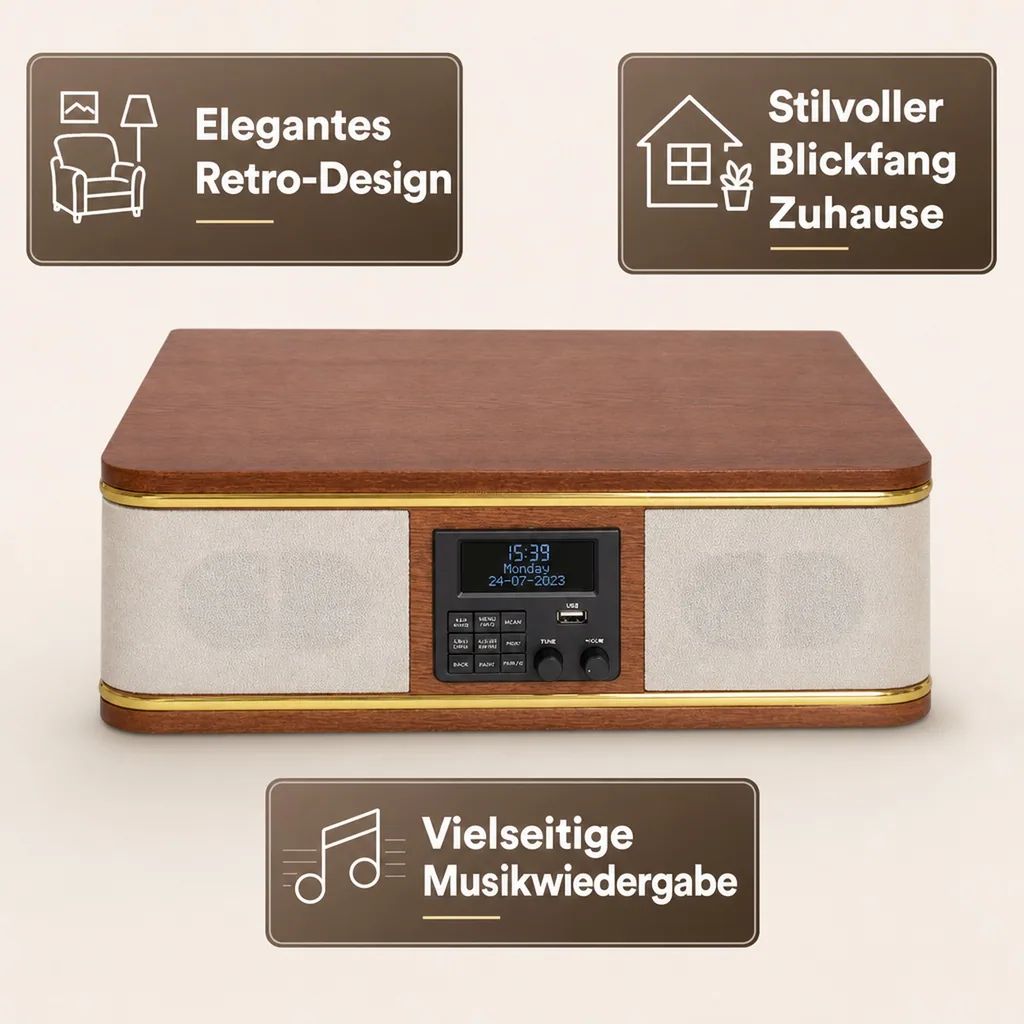 Kompaktanlage Plattenspieler DAB+