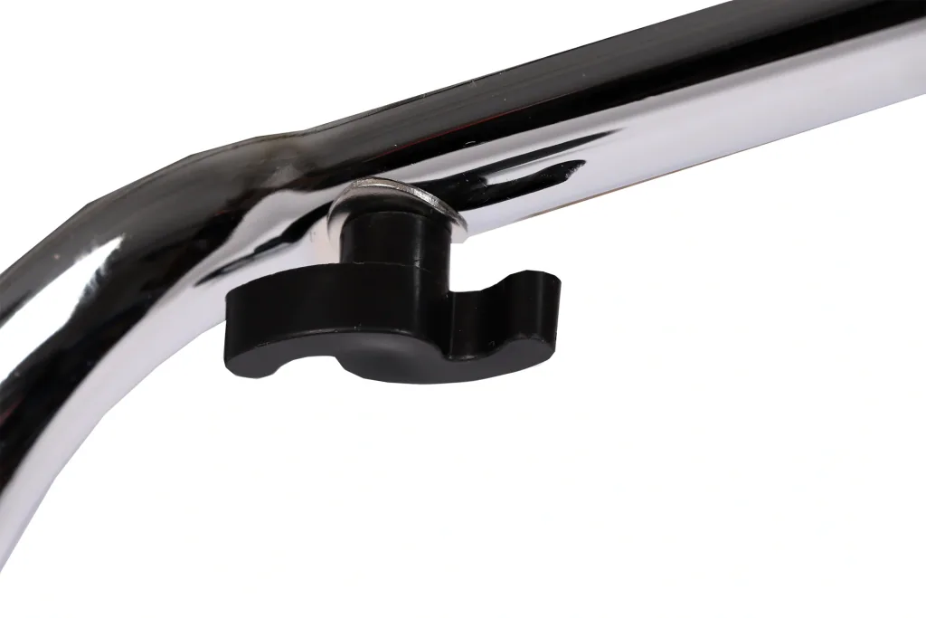 Trittstufe mit höhenverstellbarem Haltegriff, chrom, 88 - 108 cm