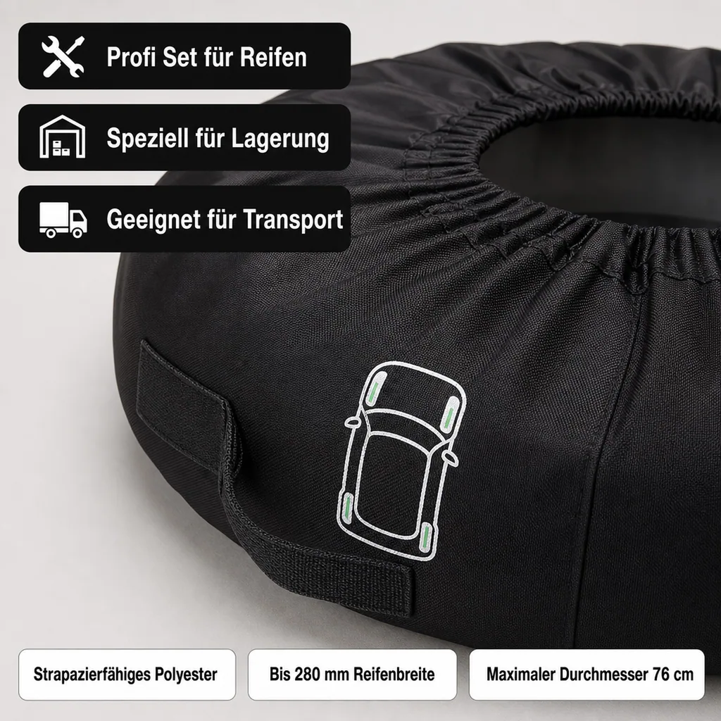 Reifenhüllen Profi Set, 4 Stück XL