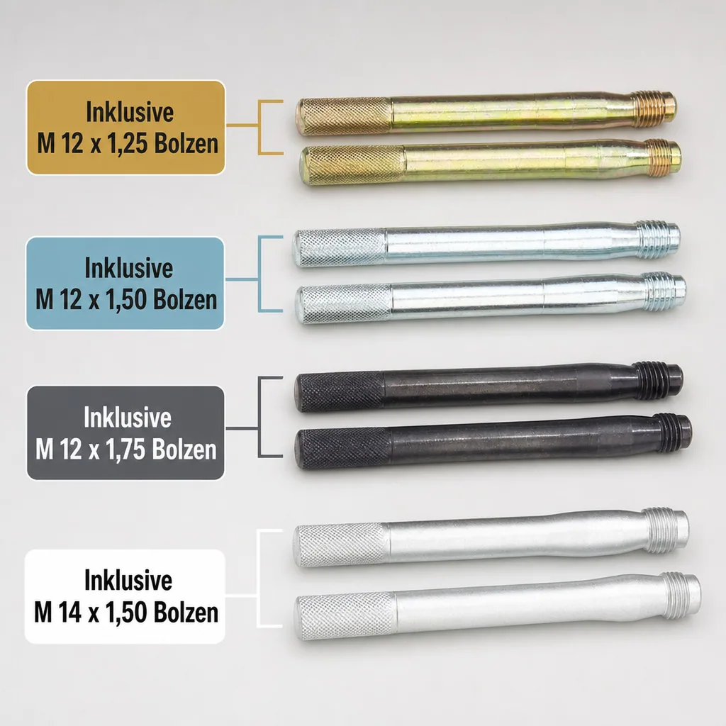 Rad Montagehilfe Fixierbolzen, 8-teiliges Set
